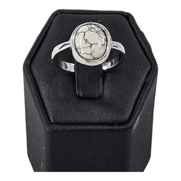 White Adjustable Fashion Ring  Circle A30 - Picture 1 of 11